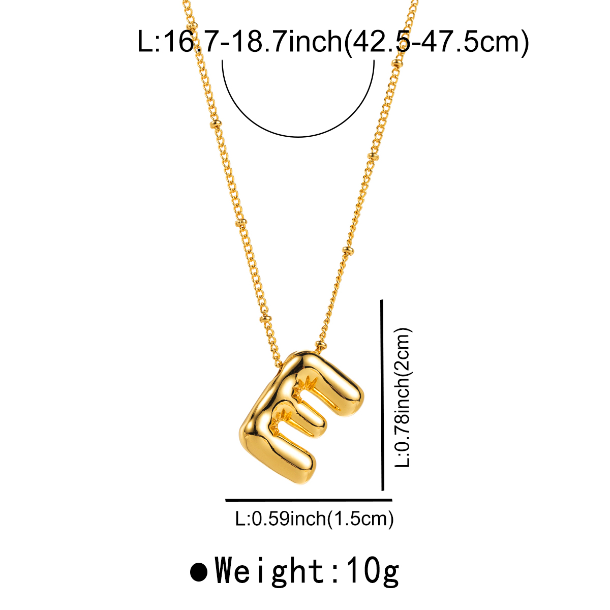 Modern Style Simple Style Letter Copper Pendant Necklace display picture 13