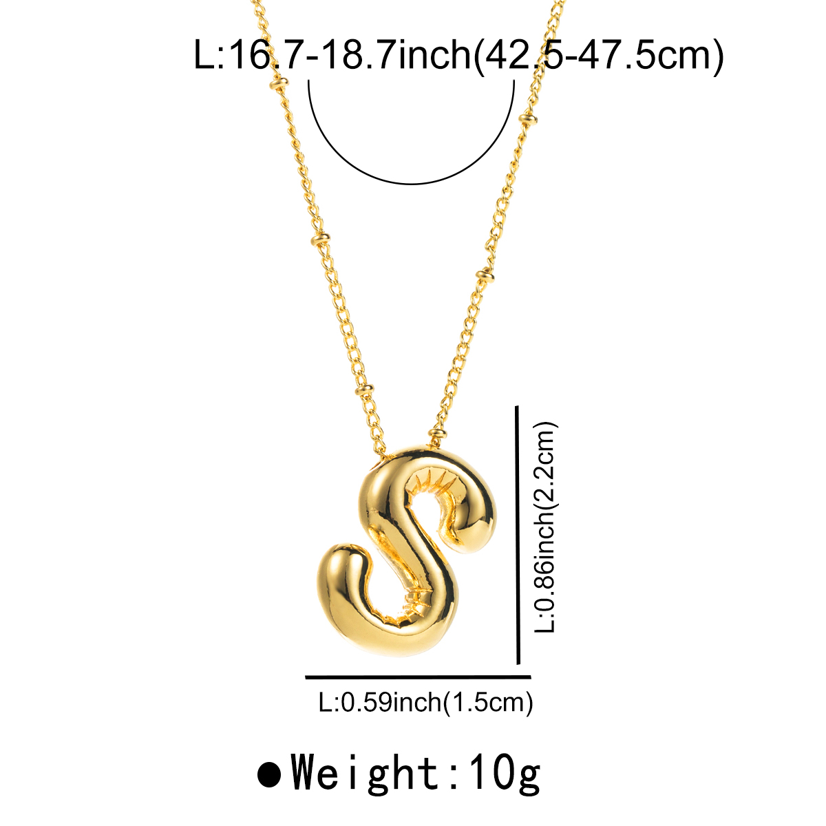 Modern Style Simple Style Letter Copper Pendant Necklace display picture 23