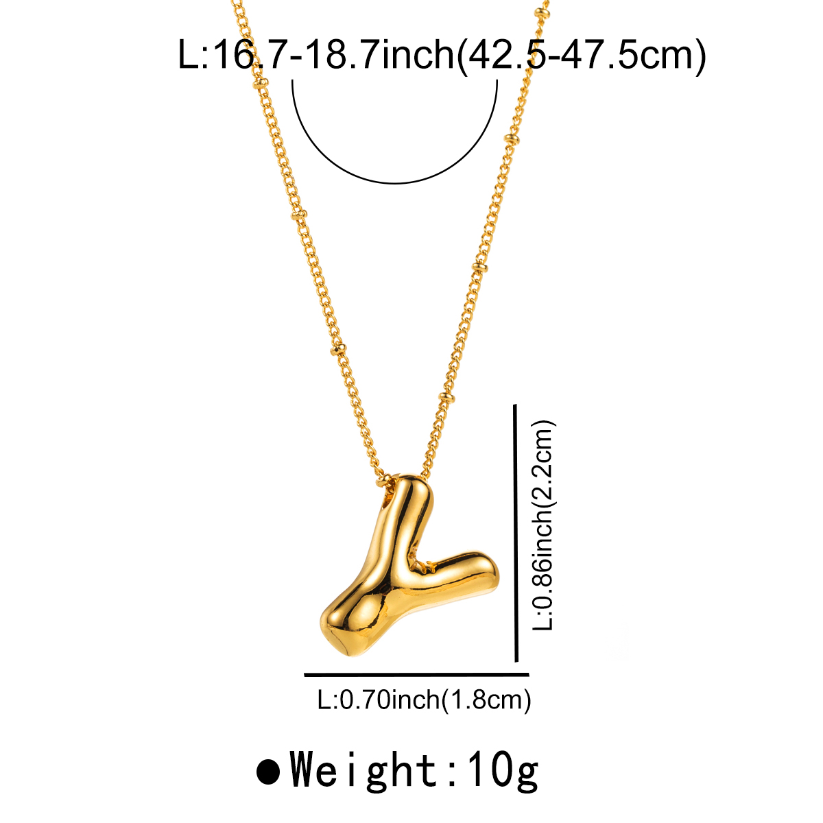 Modern Style Simple Style Letter Copper Pendant Necklace display picture 25