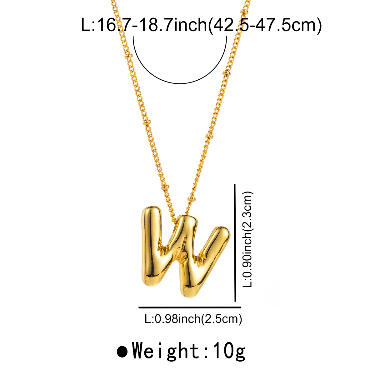 Modern Style Simple Style Letter Copper Pendant Necklace display picture 27