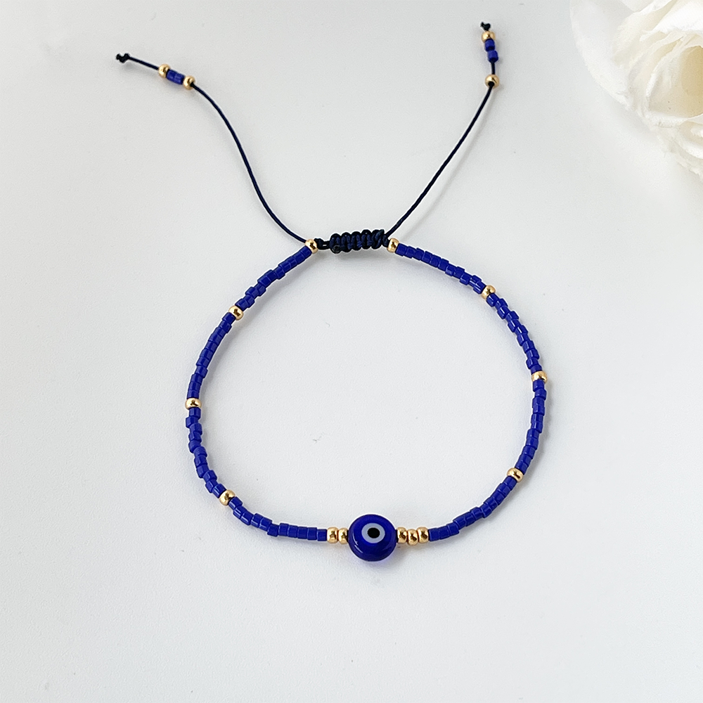 Casual Ethnic Style Eye Beaded Glass Unisex Bracelets display picture 3