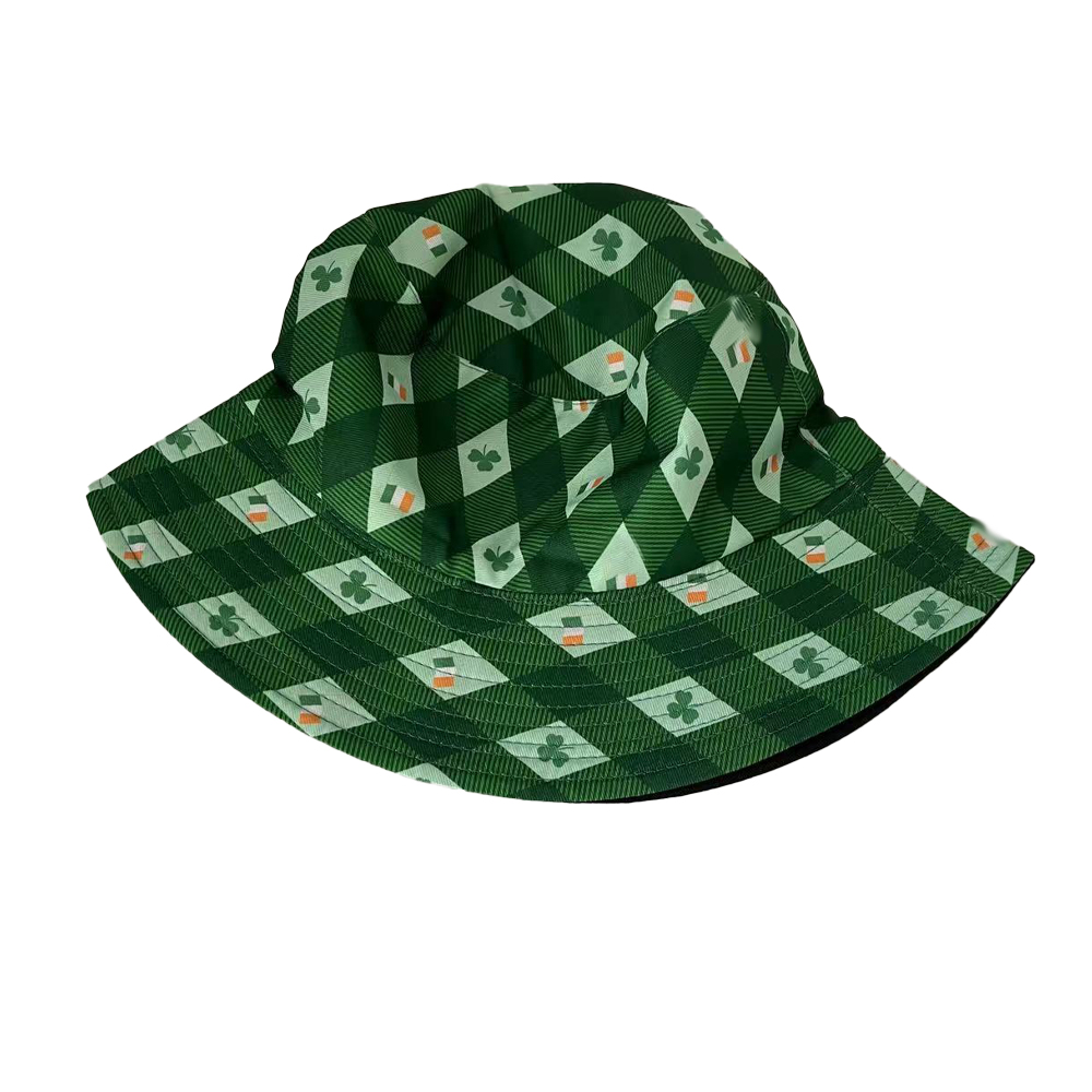 Unisex Simple Style Classic Style Shamrock Printing Eaveless Bucket Hat display picture 4