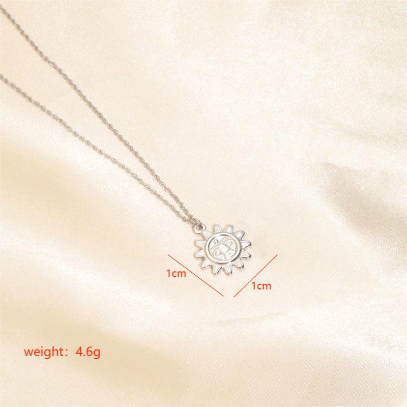 Stainless Steel 18K Gold Plated Simple Style Classic Style Plating Solid Color Pendant Necklace display picture 5