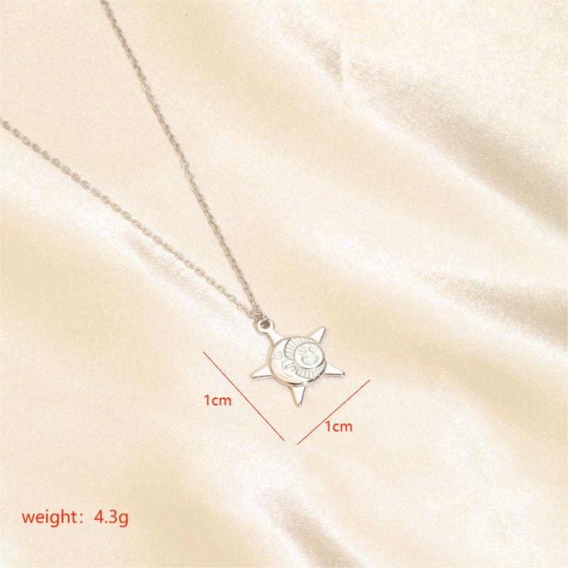 Stainless Steel 18K Gold Plated Simple Style Classic Style Plating Solid Color Pendant Necklace display picture 6