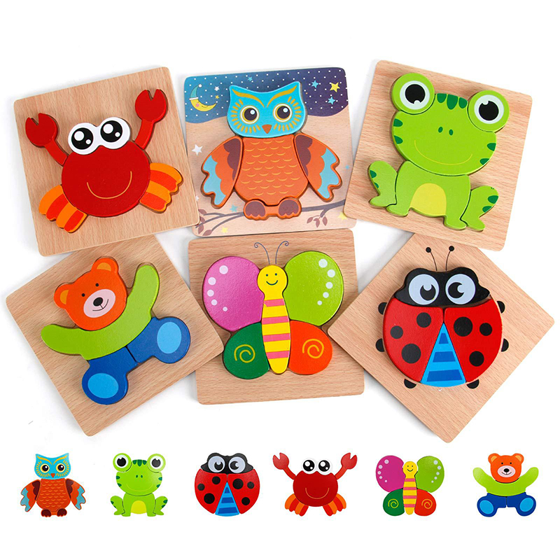 Puzzles Building Toys Animal Wood Toys display picture 4