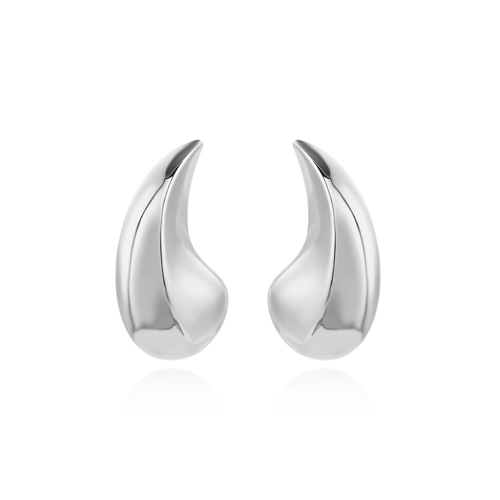 1 Paire Style Simple Les Gouttelettes D'eau Placage Le Cuivre Plaqué Or Boucles D'oreilles display picture 5