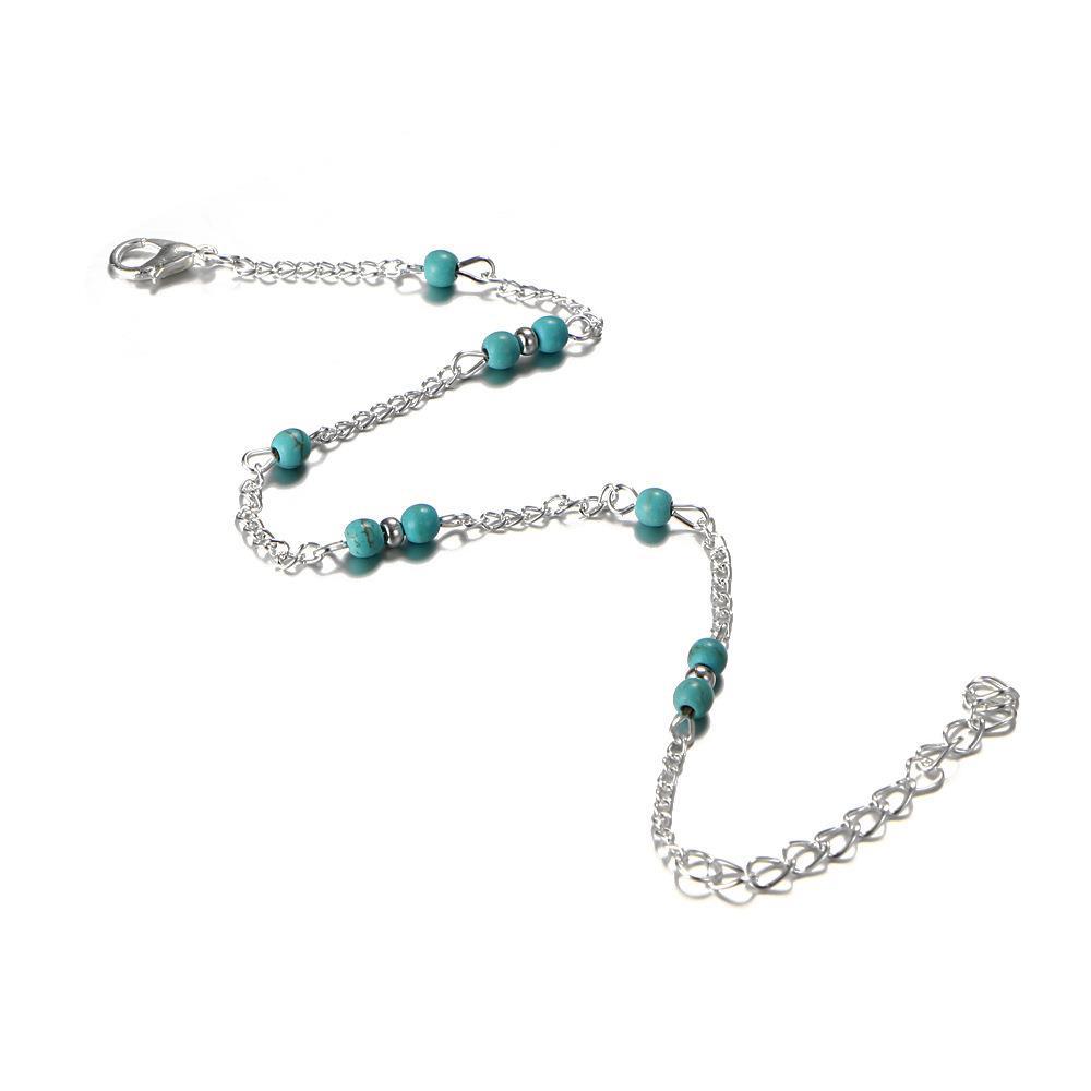 Retro Solid Color Alloy Women's Anklet display picture 4