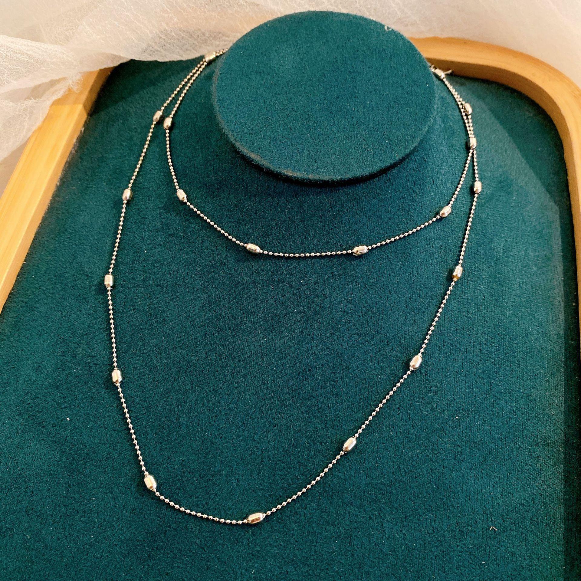 Einfacher Stil Geometrisch Legierung Überzug Frau Doppellagige Halsketten display picture 2