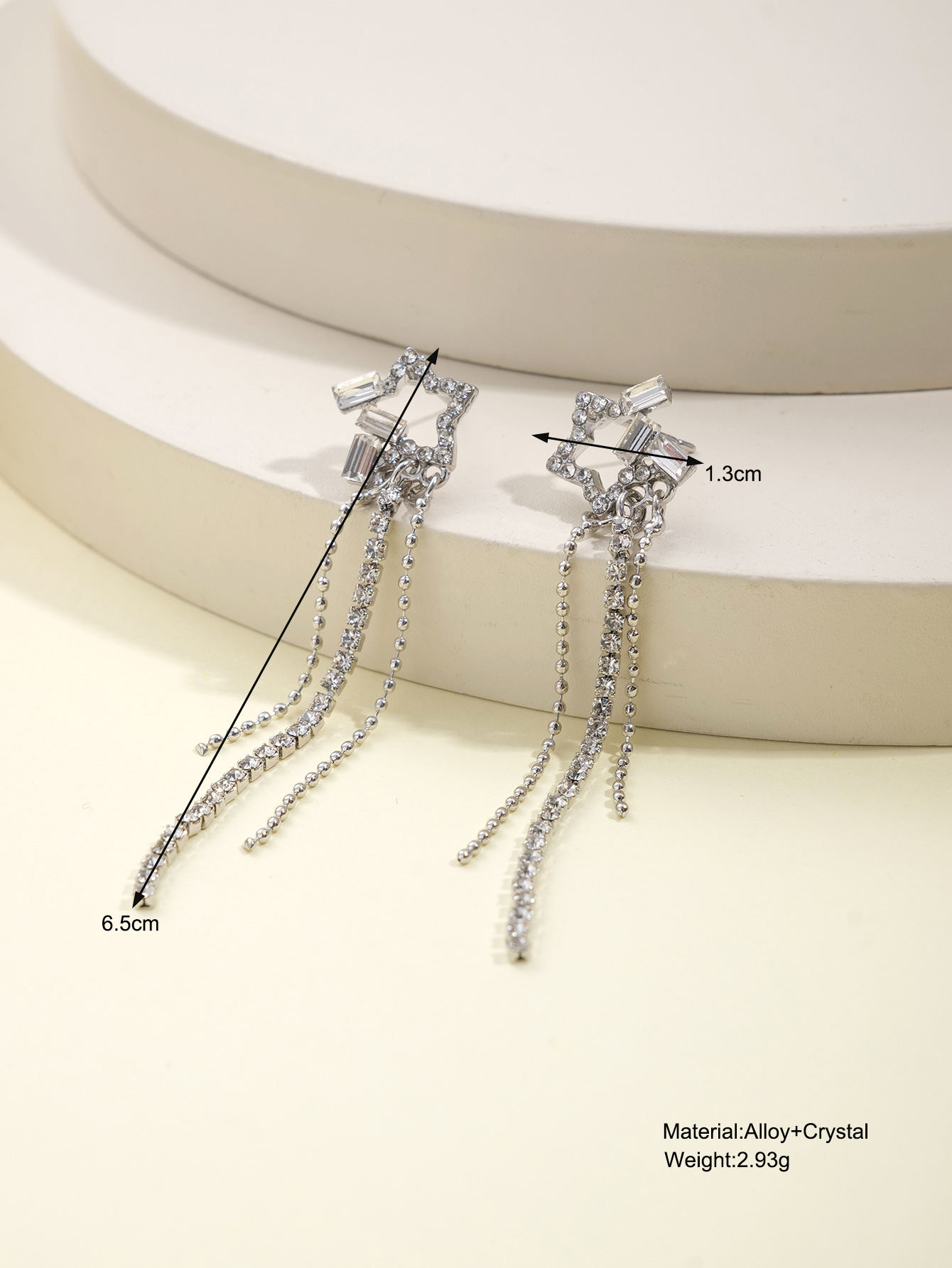 1 Pair Simple Style Solid Color Inlay Metal Zircon Drop Earrings display picture 2