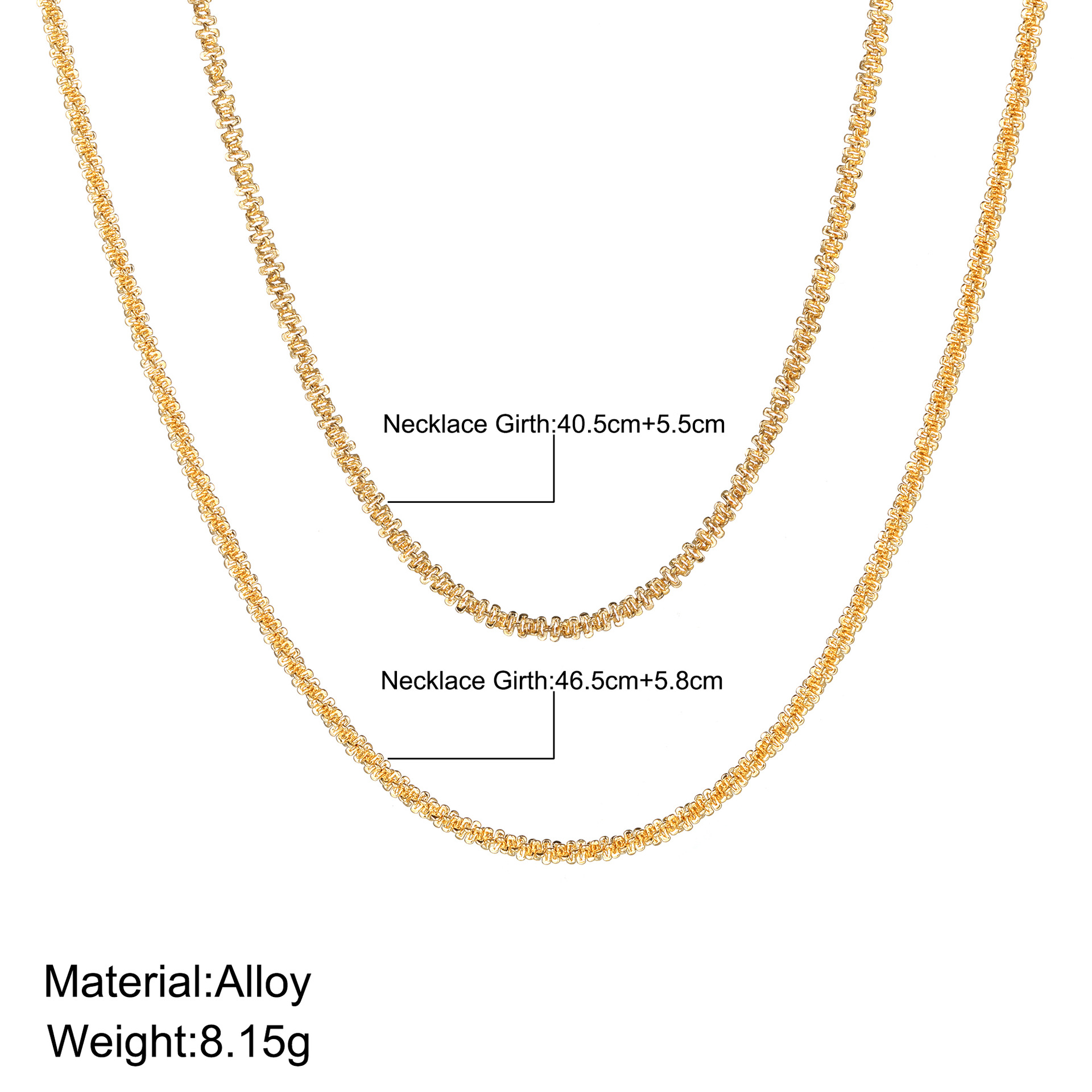 Simple Style Classic Style Solid Color Gold Plated Alloy Wholesale Layered Necklaces display picture 1
