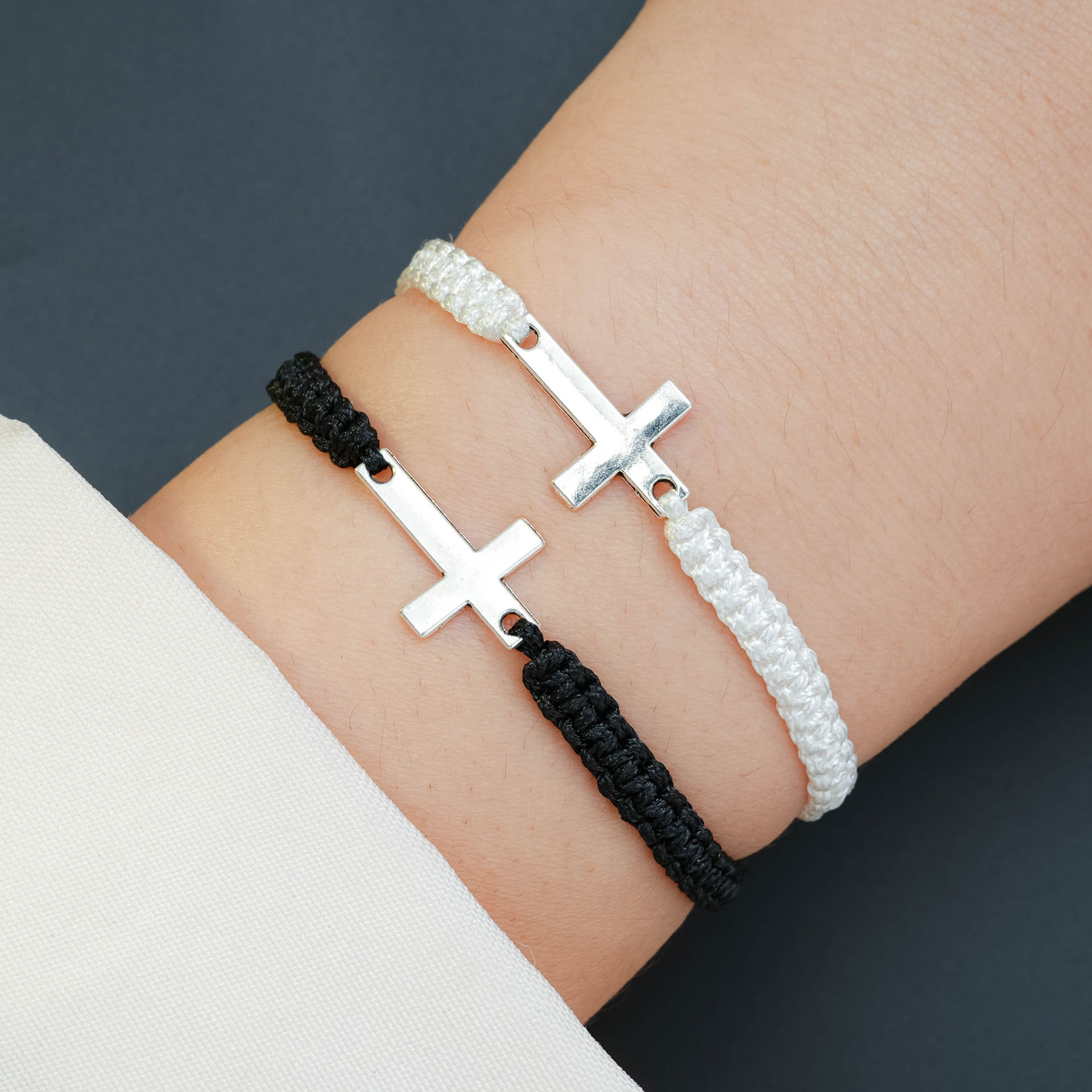 Simple Style Classic Style Cross Alloy Rope Braid Women's Bracelets display picture 3