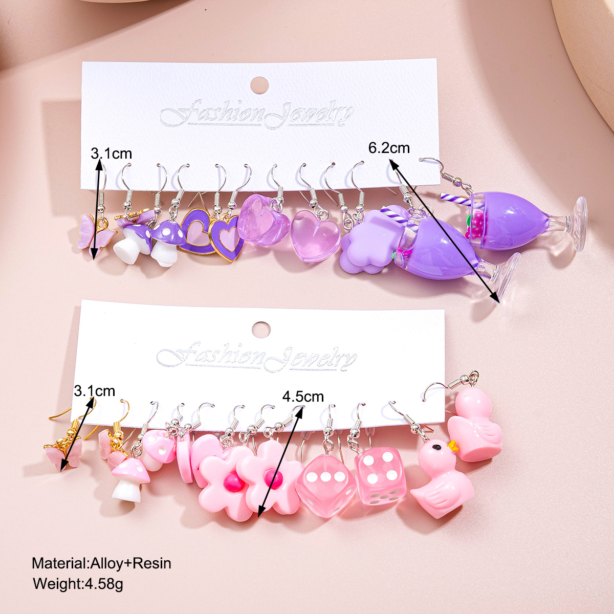 Wholesale Jewelry Simple Style Geometric Arylic Alloy Drop Earrings display picture 1