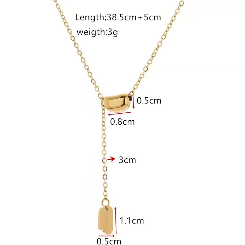 Simple Style Solid Color Stainless Steel Titanium Steel Plating 18k Gold Plated Silver Plated Pendant Necklace display picture 2