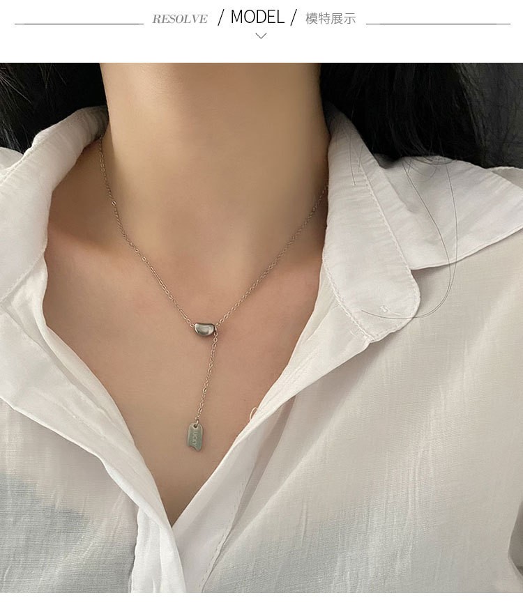 Style Simple Couleur Unie Acier Inoxydable Acier Au Titane Placage Plaqué Or 18k Plaqué Argent Pendentif display picture 3