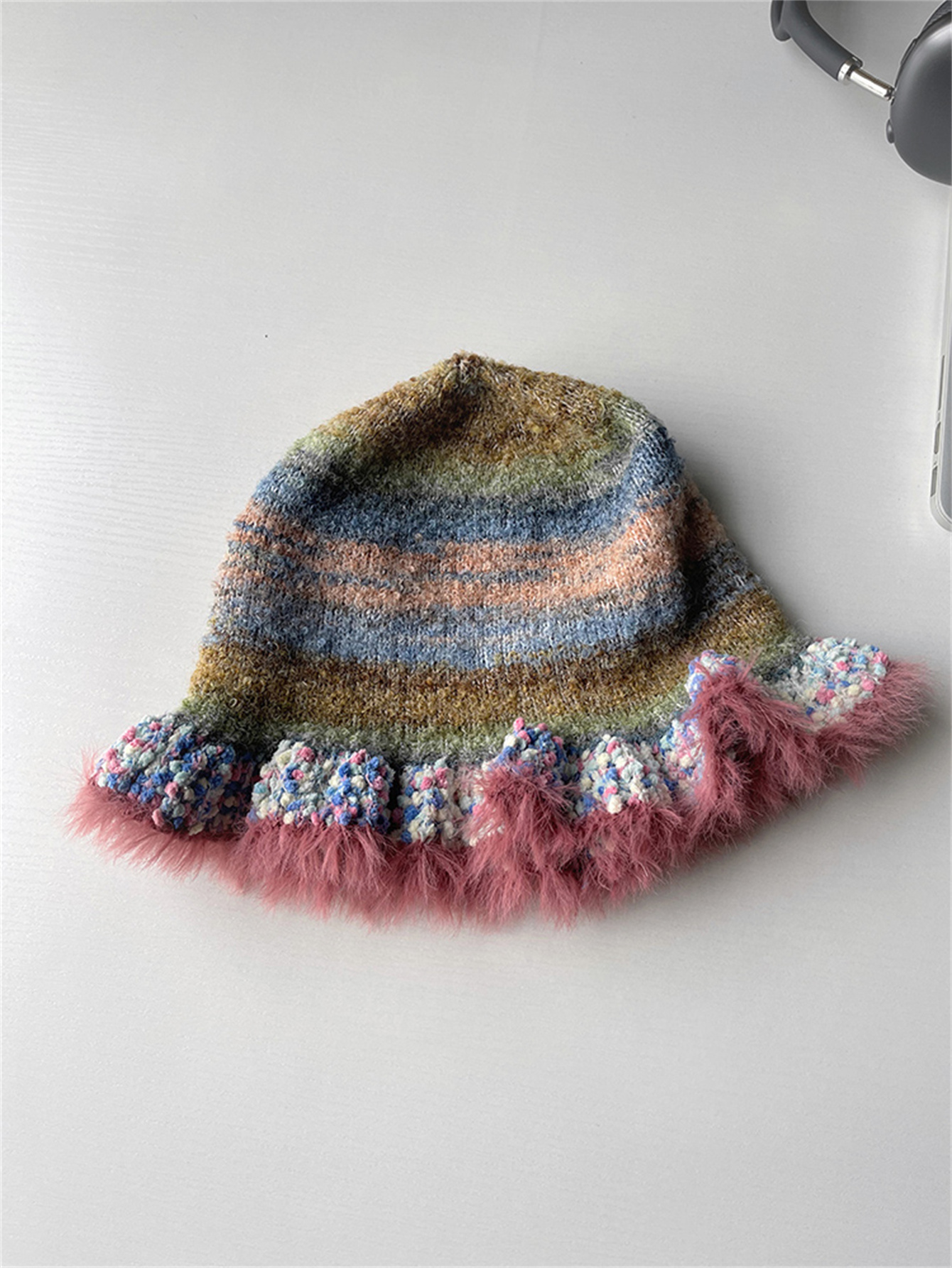 Women's Retro Bohemian Color Block Crochet Lace Wide Eaves Bucket Hat display picture 20