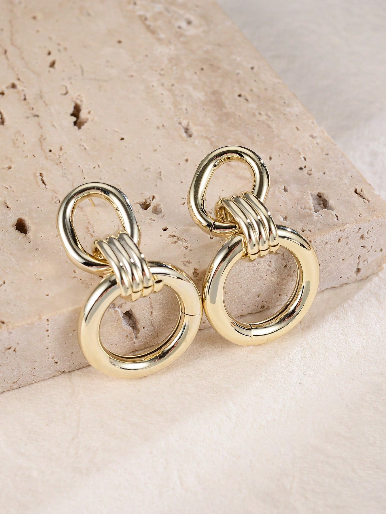 1 Pair Ig Style Circle Plating Alloy Drop Earrings display picture 5