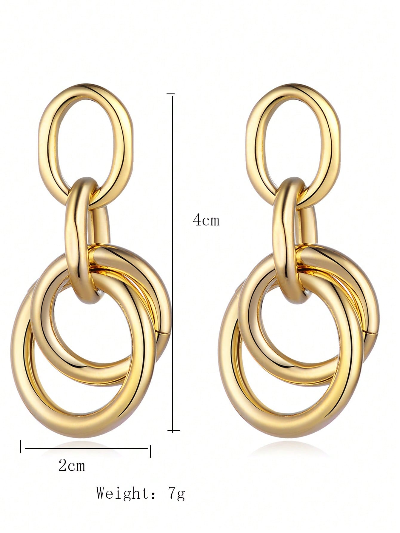 1 Pair Ig Style Circle Plating Alloy Drop Earrings display picture 2