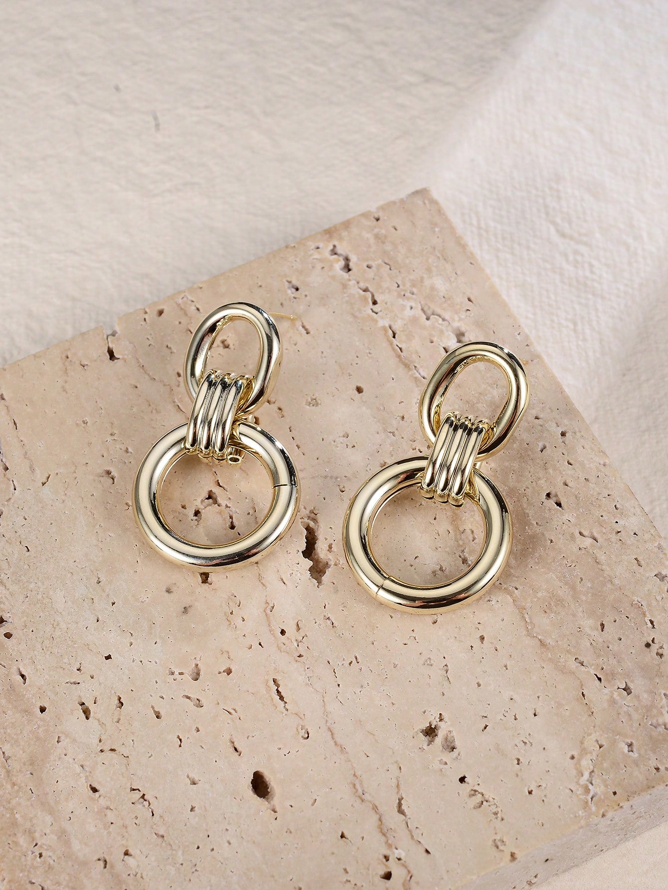 1 Pair Ig Style Circle Plating Alloy Drop Earrings display picture 7