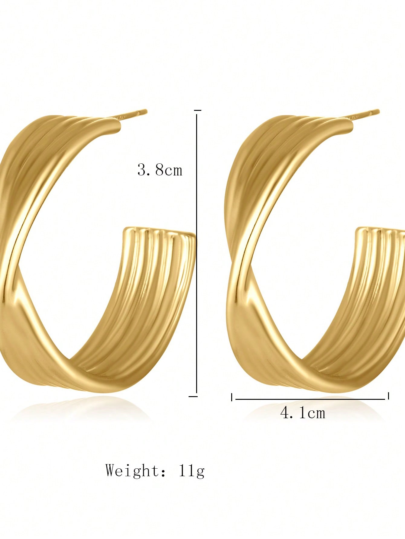 1 Paar Elegant Einfacher Stil C-form Geometrisch Überzug Inlay Legierung Künstliche Perlen Ohrstecker display picture 9