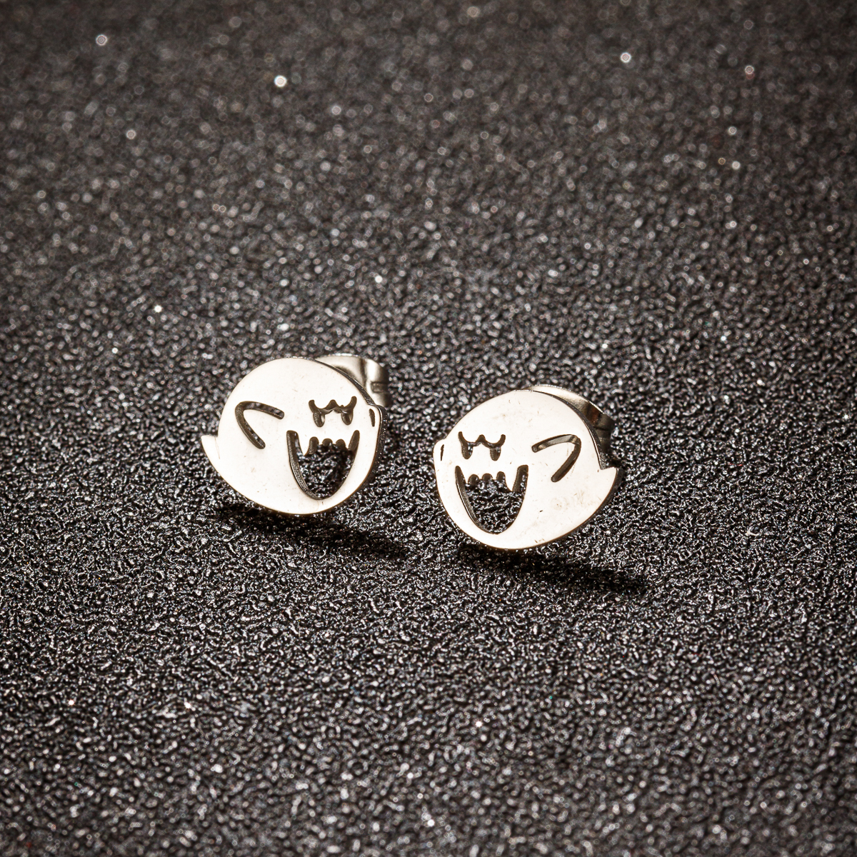 1 Pair Funny Little Monster Polishing Plating Stainless Steel 18k Gold Plated Ear Studs display picture 9