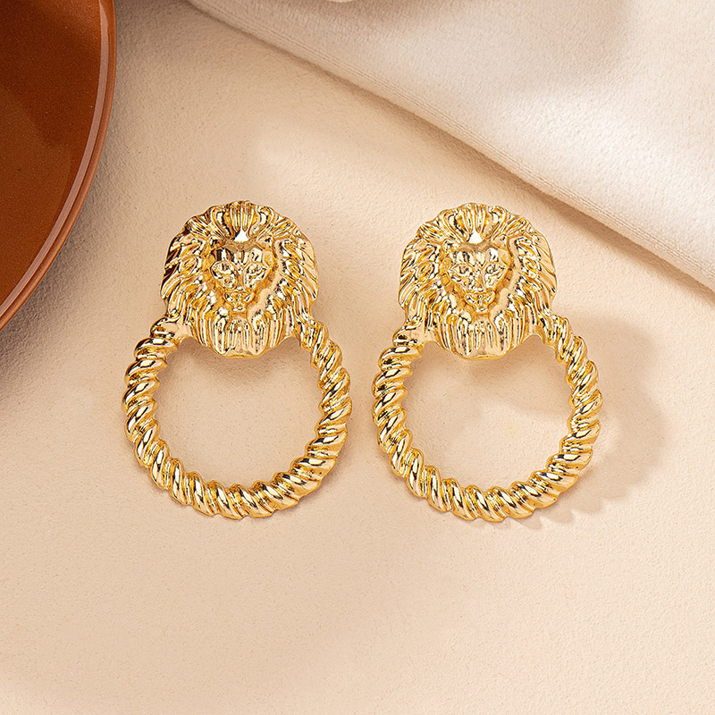 1 Pair Simple Style Commute Circle Solid Color Plating Alloy Gold Plated Ear Studs display picture 3