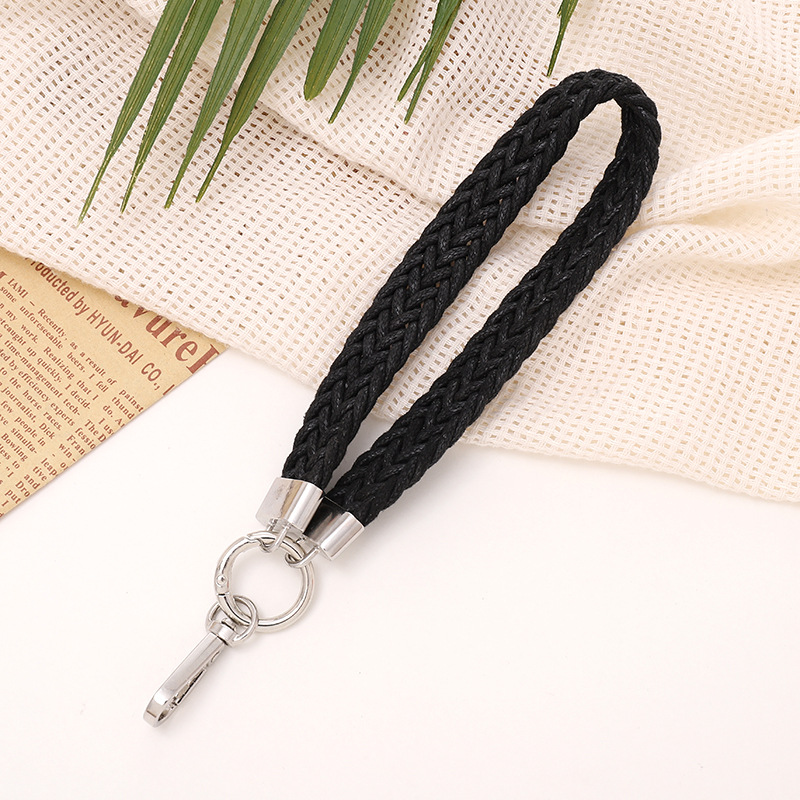 Simple Style Solid Color Cotton Polyester Knitting Bag Pendant Mobile Phone Chain Keychain display picture 8