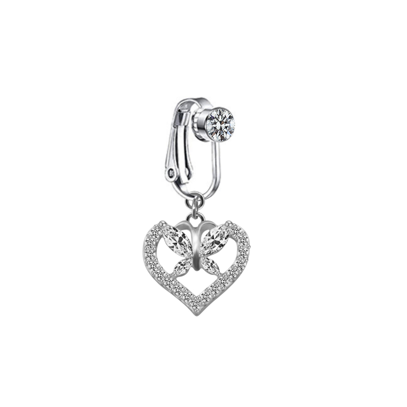 1 Piece Tongue Rings Casual Shiny Star Moon Heart Shape Stainless Steel Alloy Plating Inlay Rhinestones Glass White Gold Plated Gold Plated display picture 14