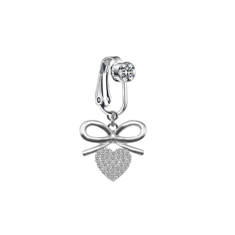 1 Piece Tongue Rings Casual Shiny Star Moon Heart Shape Stainless Steel Alloy Plating Inlay Rhinestones Glass White Gold Plated Gold Plated display picture 11