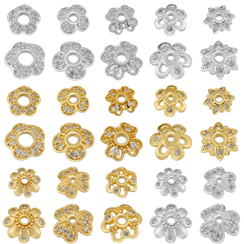 1 Piece Copper Zircon Flower Simple Style display picture 1