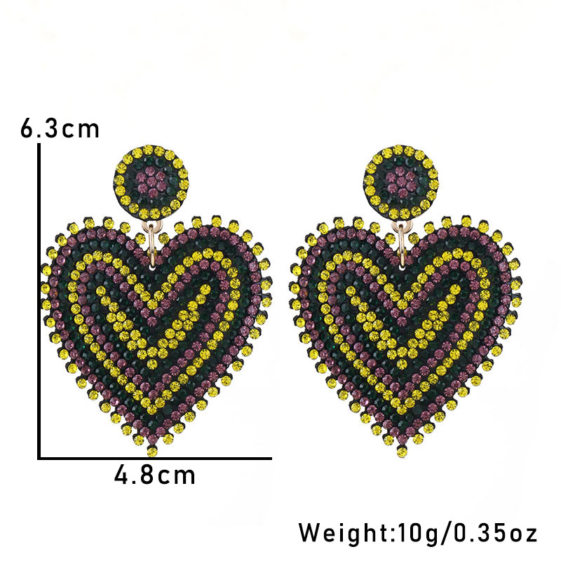 1 Pair Original Design Shiny Geometric Inlay Cloth Rhinestones Drop Earrings display picture 7