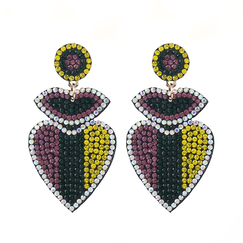 1 Pair Original Design Shiny Geometric Inlay Cloth Rhinestones Drop Earrings display picture 16