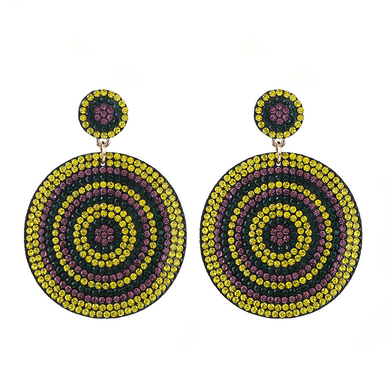 1 Pair Original Design Shiny Geometric Inlay Cloth Rhinestones Drop Earrings display picture 19