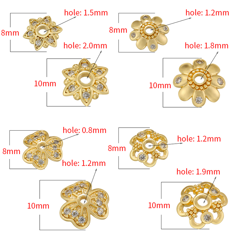 1 Piece Copper Zircon Flower Simple Style display picture 3