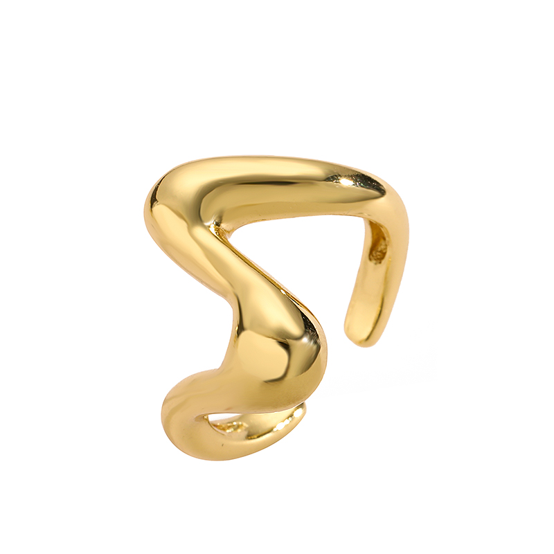 Ig Style Classic Style Geometric Copper Plating 18k Gold Plated Open Rings display picture 11
