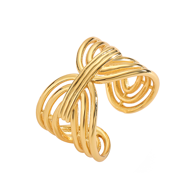 Ig Style Classic Style Geometric Copper Plating 18k Gold Plated Open Rings display picture 16