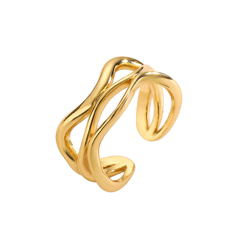 Ig Style Classic Style Geometric Copper Plating 18k Gold Plated Open Rings display picture 14