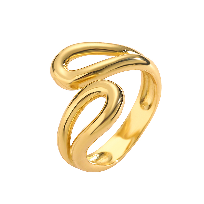 Ig Style Classic Style Geometric Copper Plating 18k Gold Plated Open Rings display picture 20