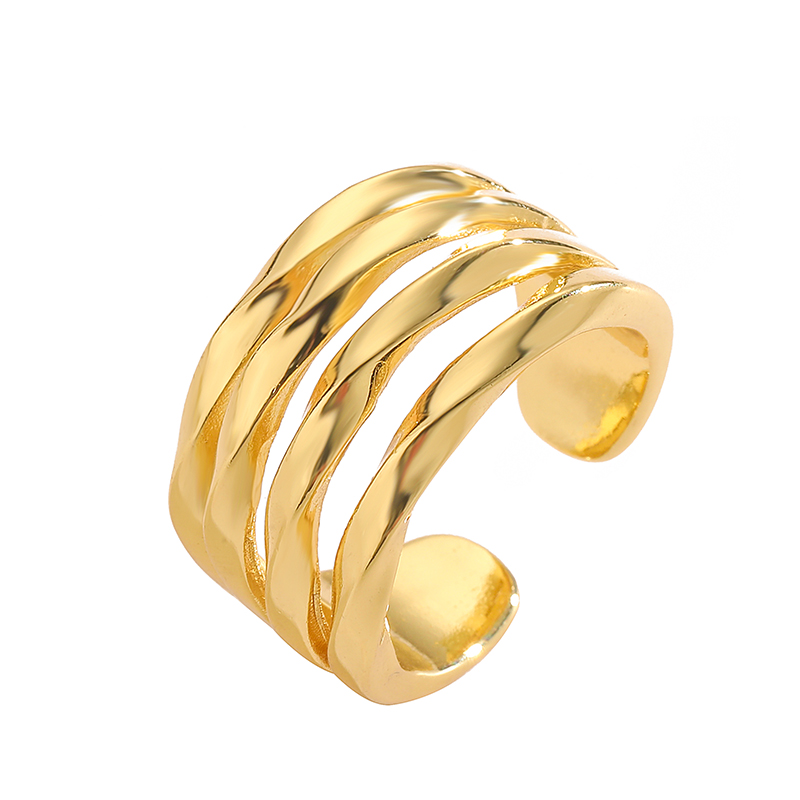 Ig Style Classic Style Geometric Copper Plating 18k Gold Plated Open Rings display picture 21