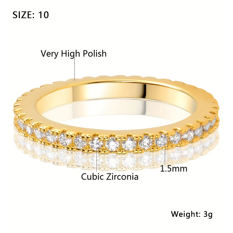 Ig Style Simple Style Round Copper Plating Inlay Zircon Rose Gold Plated White Gold Plated Gold Plated Rings display picture 10