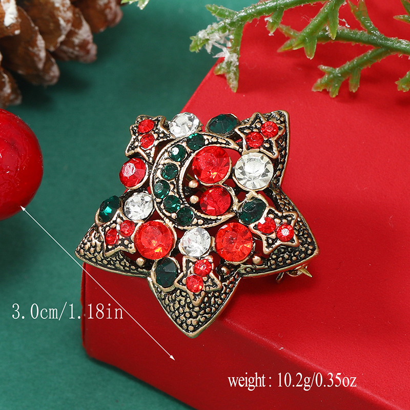 Christmas Bow Knot Bell Snowflake Alloy Plating Inlay Rhinestones Unisex Brooches 1 Piece display picture 20