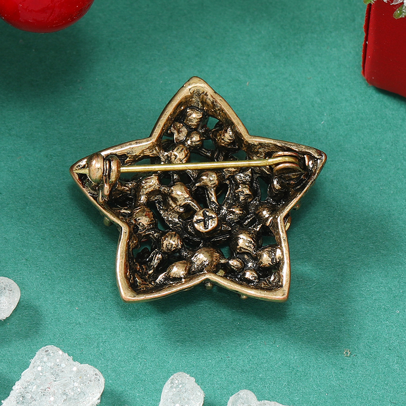 Christmas Bow Knot Bell Snowflake Alloy Plating Inlay Rhinestones Unisex Brooches 1 Piece display picture 23