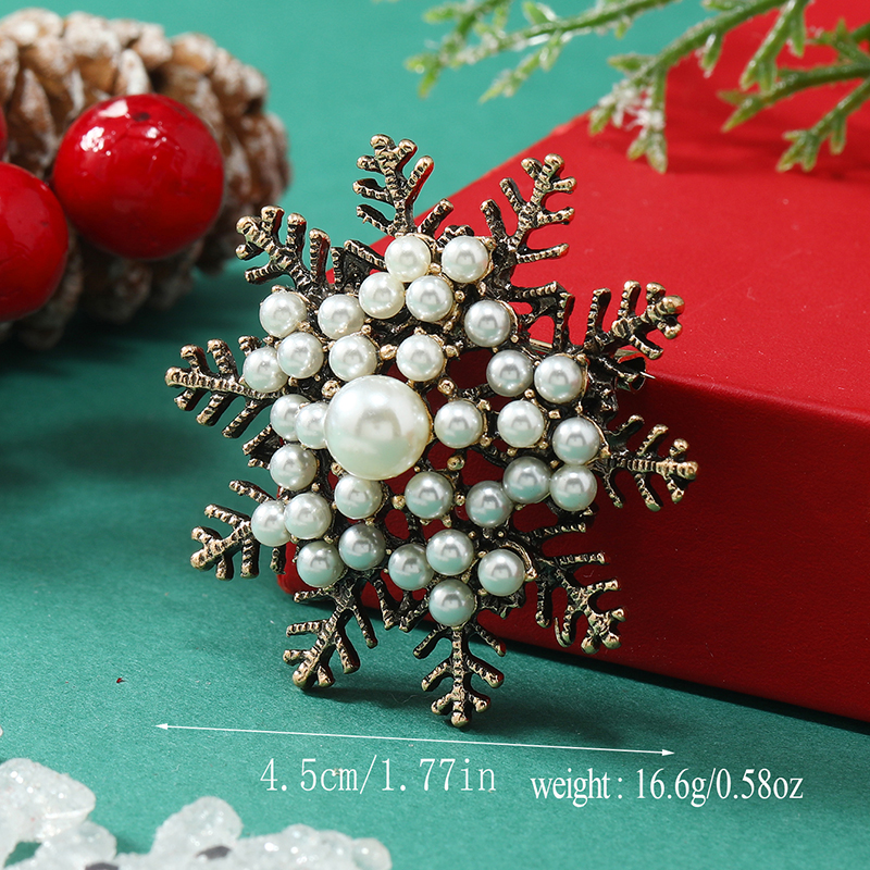Weihnachten Bogenknoten Glocke Schneeflocke Legierung Überzug Inlay Strasssteine Unisex Broschen 1 Stück display picture 39