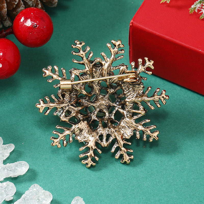 Navidad Nudo De Lazo Campana Copo De Nieve Aleación Enchapado Embutido Diamantes De Imitación Unisexo Broches 1 Pieza display picture 40