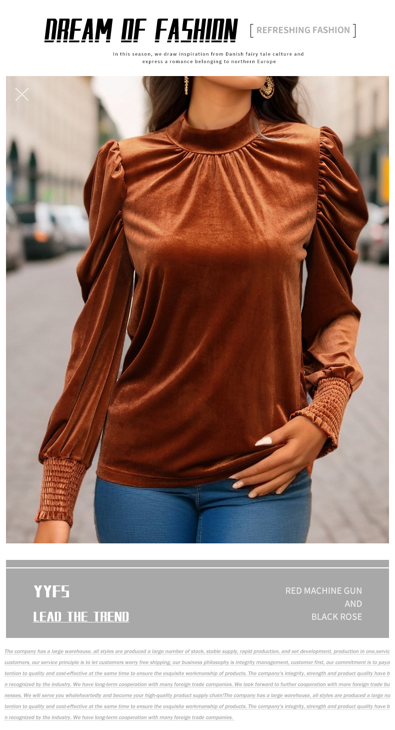 Women's Blouse Long Sleeve Blouses Elegant Classic Style Solid Color display picture 1