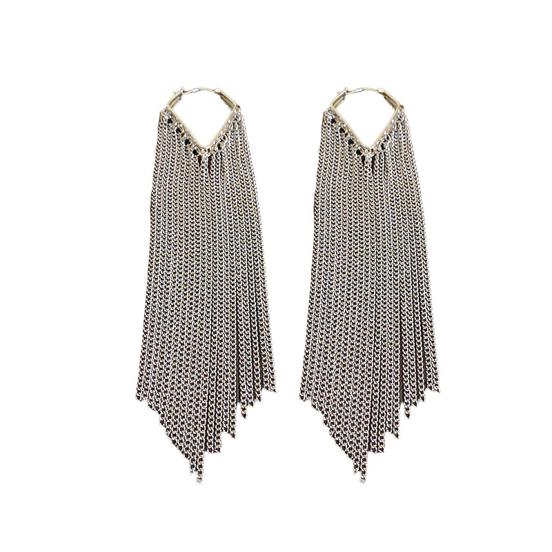 1 Pair Elegant Exaggerated Luxurious Tassel Alloy Drop Earrings display picture 7