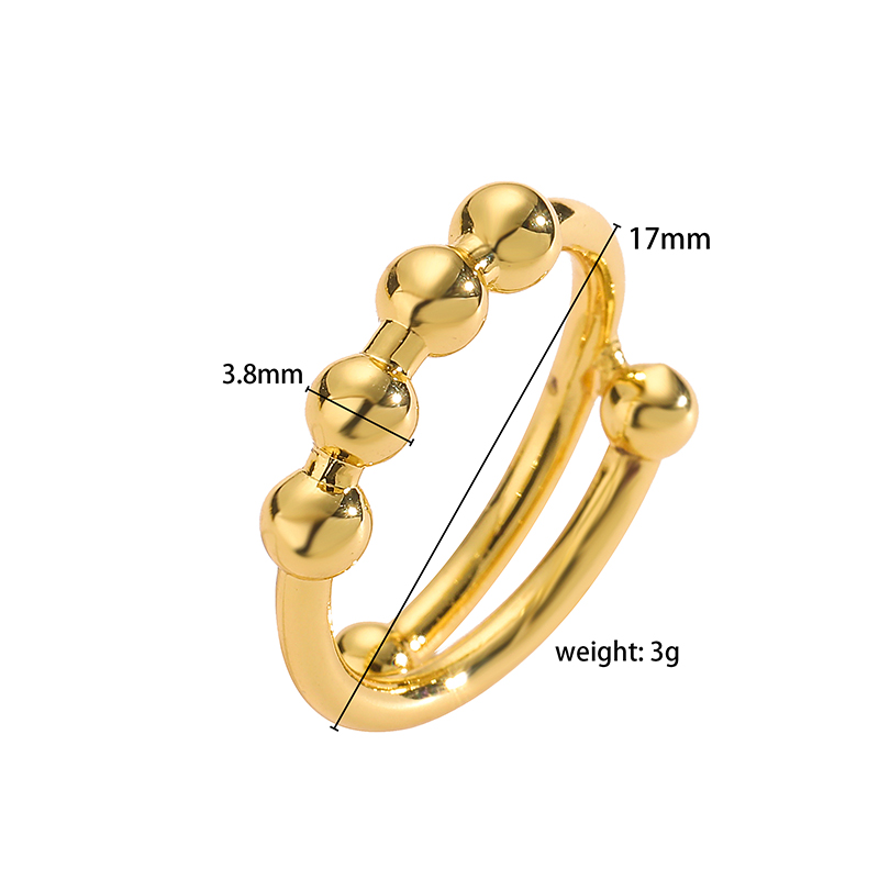 Ig Style Classic Style Geometric Copper Plating 18k Gold Plated Open Rings display picture 23