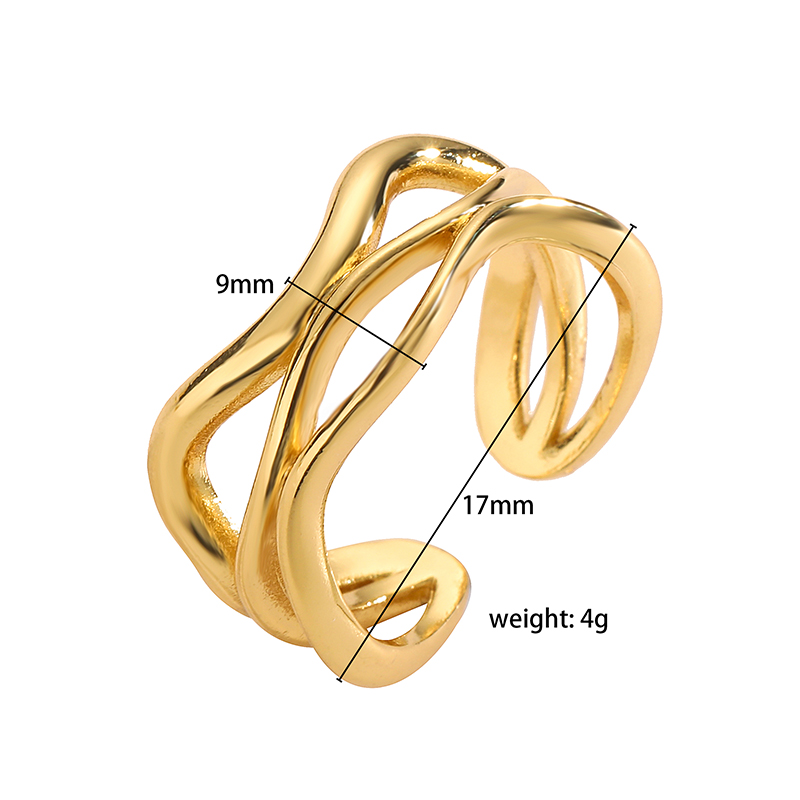 Ig Style Classic Style Geometric Copper Plating 18k Gold Plated Open Rings display picture 29