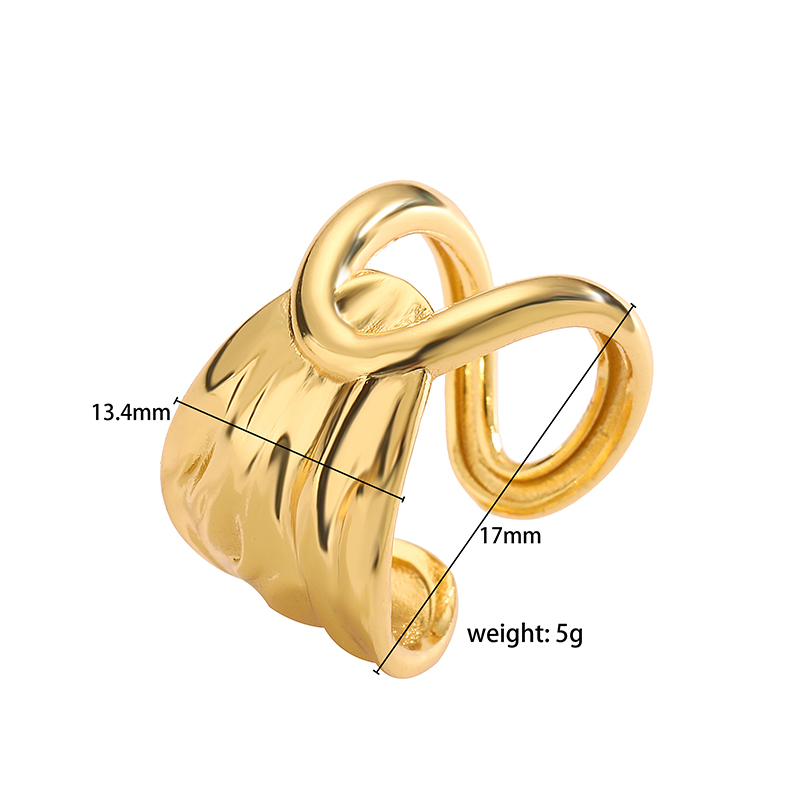 Ig Style Classic Style Geometric Copper Plating 18k Gold Plated Open Rings display picture 30