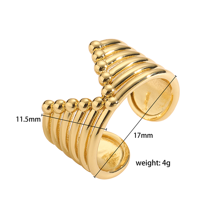 Ig Style Classic Style Geometric Copper Plating 18k Gold Plated Open Rings display picture 31