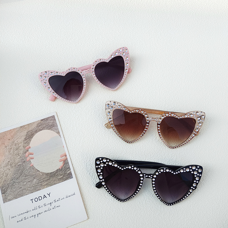 Vacation Heart Shape Ac Special-shaped Mirror Full Frame Kids Sunglasses display picture 1